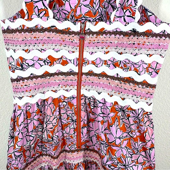 Celia B Floki Tiered Floral Midi Dress With Tie Shoulders Medium NWT - Picture 11 of 14